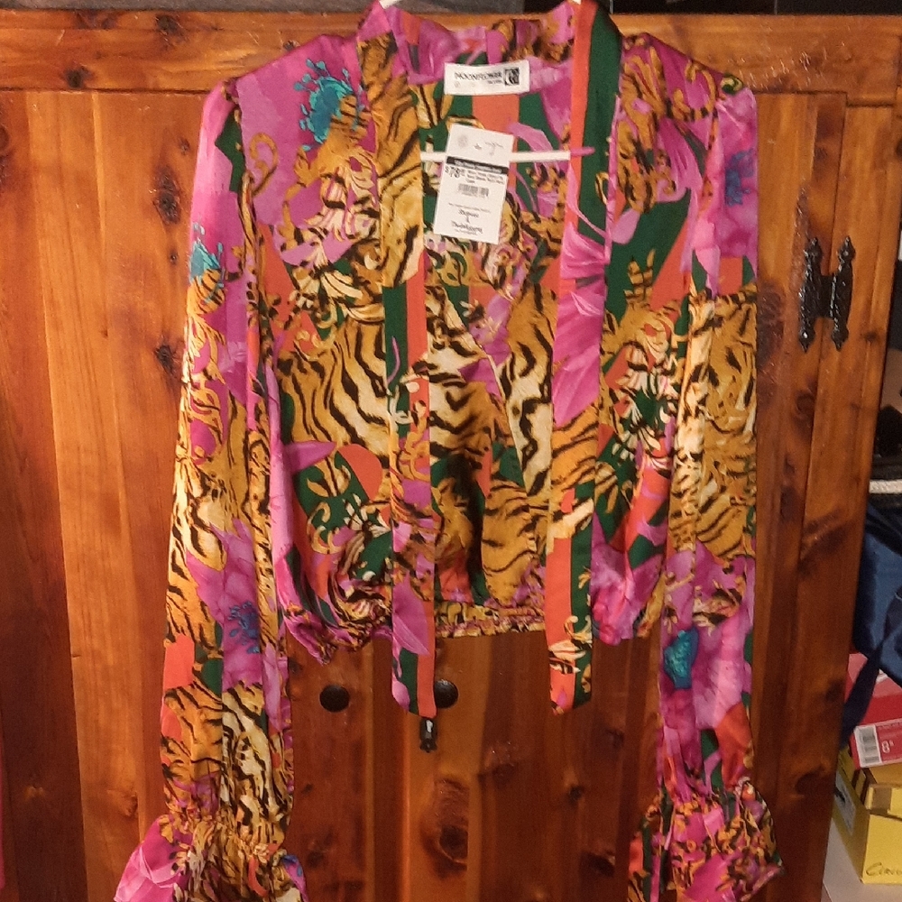 Colorful Tiger Print Crop Top